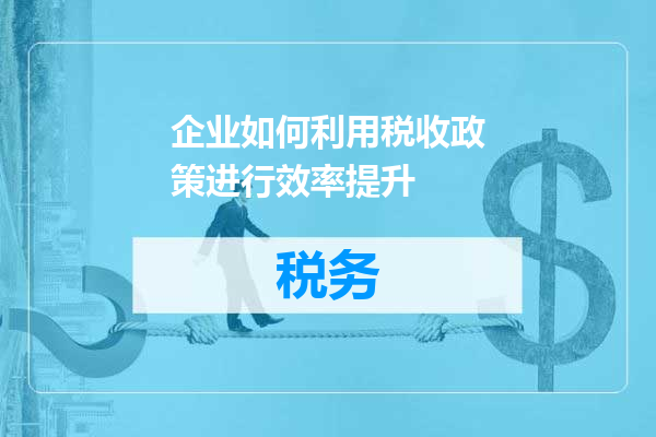 企业如何利用税收政策进行效率提升