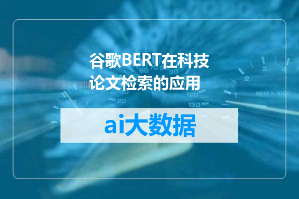 谷歌BERT在科技论文检索的应用