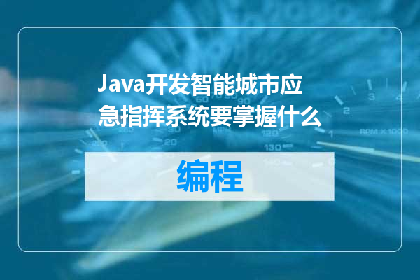 Java开发智能城市应急指挥系统要掌握什么