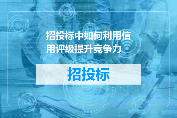 招投标中如何利用信用评级提升竞争力