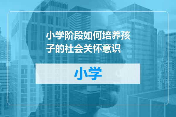 小学阶段如何培养孩子的社会关怀意识