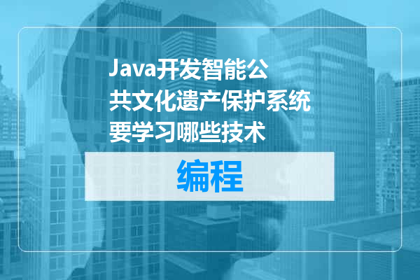 Java开发智能公共文化遗产保护系统要学习哪些技术