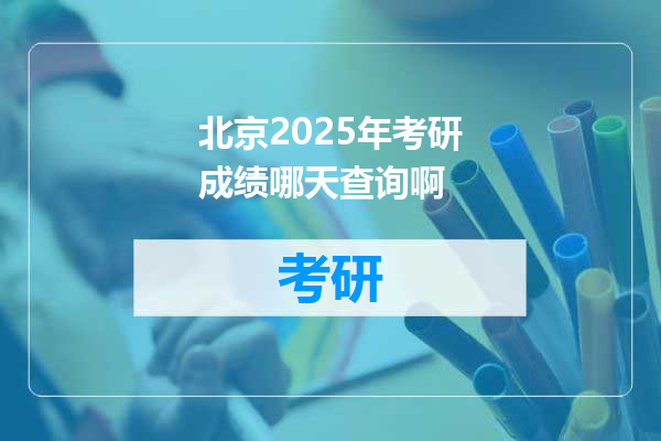 北京2025年考研成绩哪天查询啊