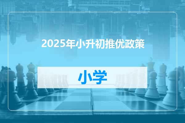 2025年小升初推优政策