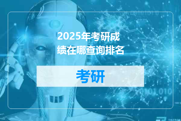 2025年考研成绩在哪查询排名