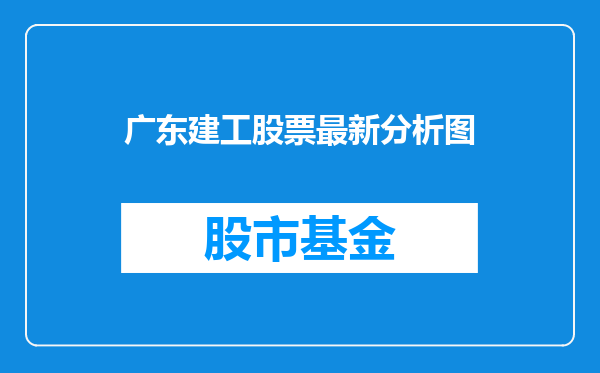 广东建工股票最新分析图
