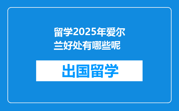 留学2025年爱尔兰好处有哪些呢