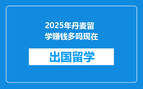 2025年丹麦留学赚钱多吗现在