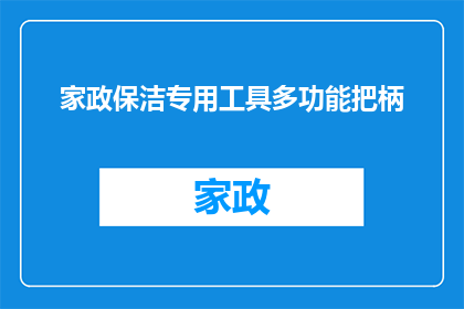 家政保洁专用工具多功能把柄