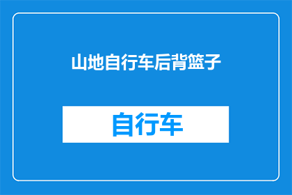 山地自行车后背篮子(山地自行车后座篮子：您是否已考虑过其重要性？)