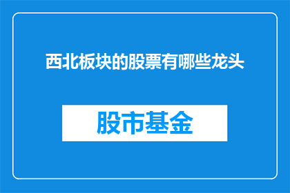 西北板块的股票有哪些龙头(西北板块中哪些股票是该领域的龙头企业？)