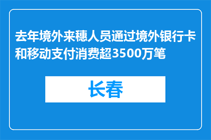 去年境外来穗人员通过境外银行卡和移动支付消费超3500万笔