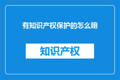 有知识产权保护的怎么赔(如何确保知识产权得到充分保护，以应对可能的赔偿要求？)