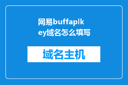网易buffaplkey域名怎么填写(如何正确填写网易buffaplkey域名？)