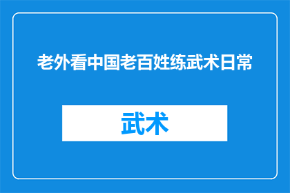 老外看中国老百姓练武术日常(外国访客对中国民众日常武术练习的观察与感受)