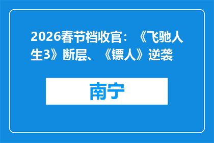 2026春节档收官：《飞驰人生3》断层、《镖人》逆袭