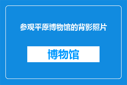参观平原博物馆的背影照片(参观平原博物馆时，你的背影是否引起了旁人的好奇？)