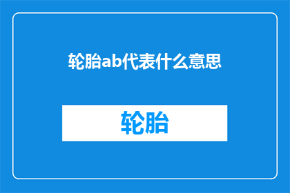 轮胎ab代表什么意思(轮胎ab代表什么含义？)